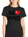 Be Kind Heart Graphic Tee - Soft Cotton Blend