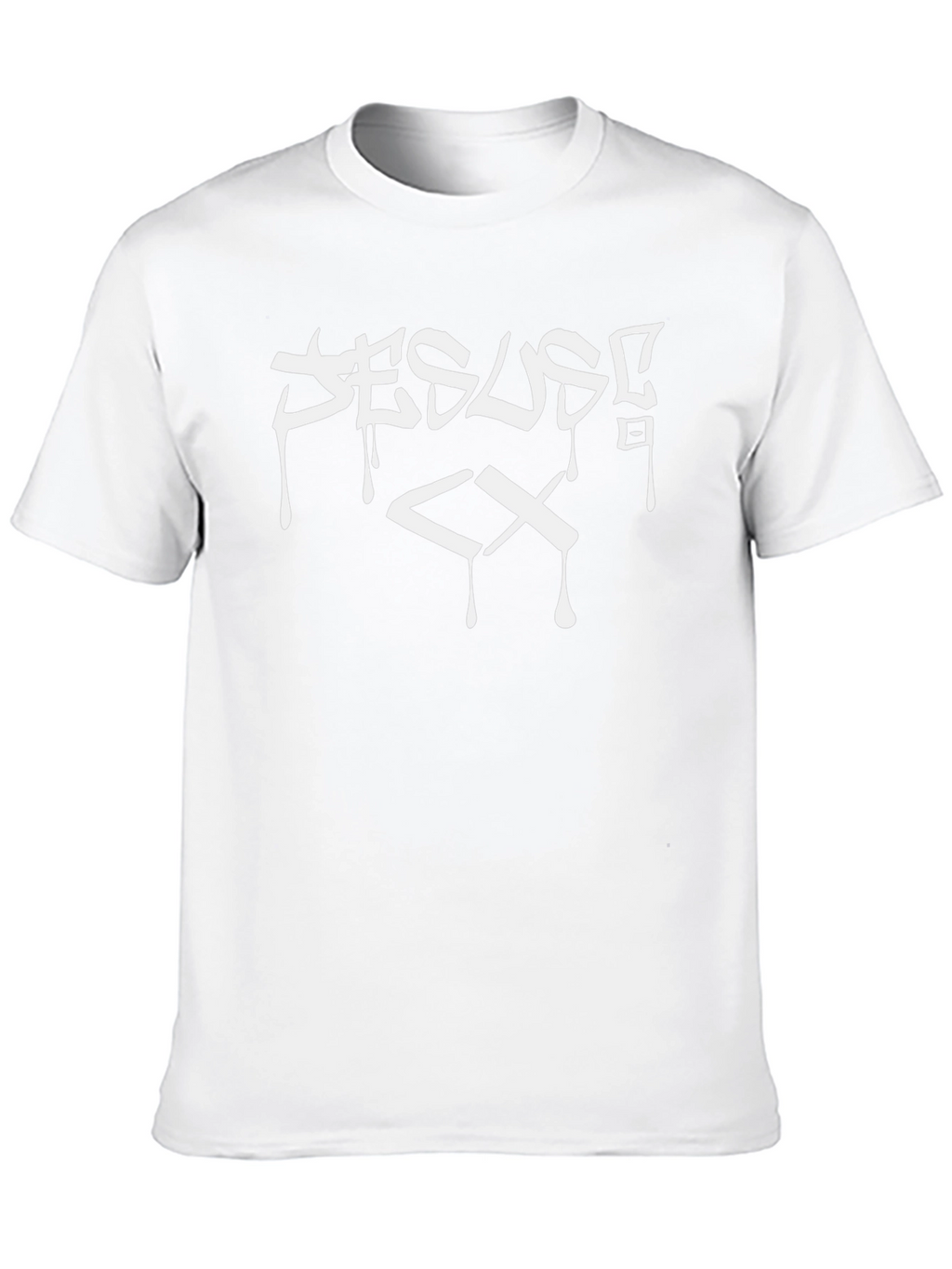 Edgy Black Graphic Tee - JESUS CX Design
