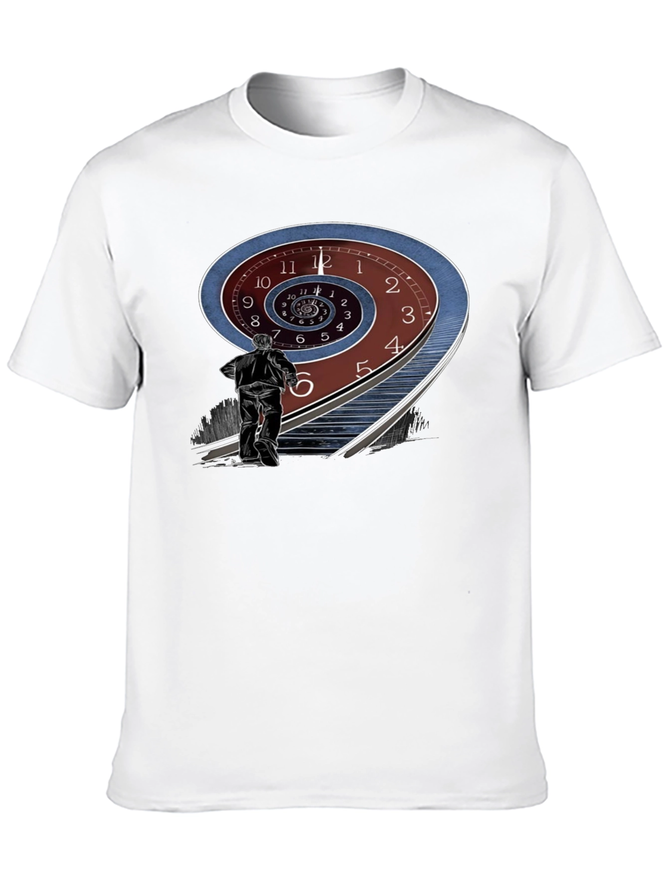 Time Spiral Graphic Tee - Black Cotton Blend