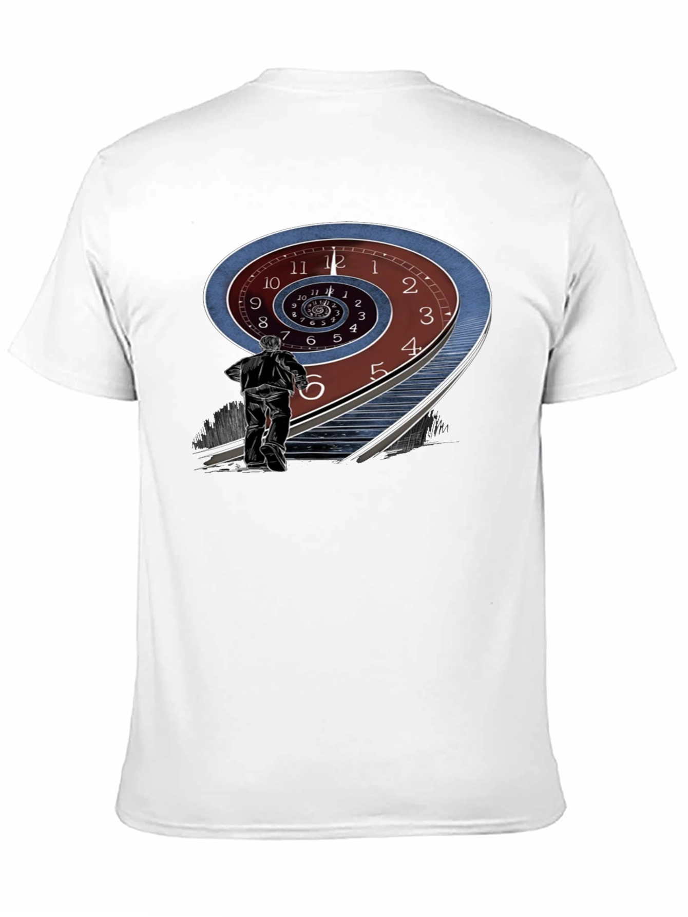 Time Spiral Graphic Tee - Black Cotton Blend