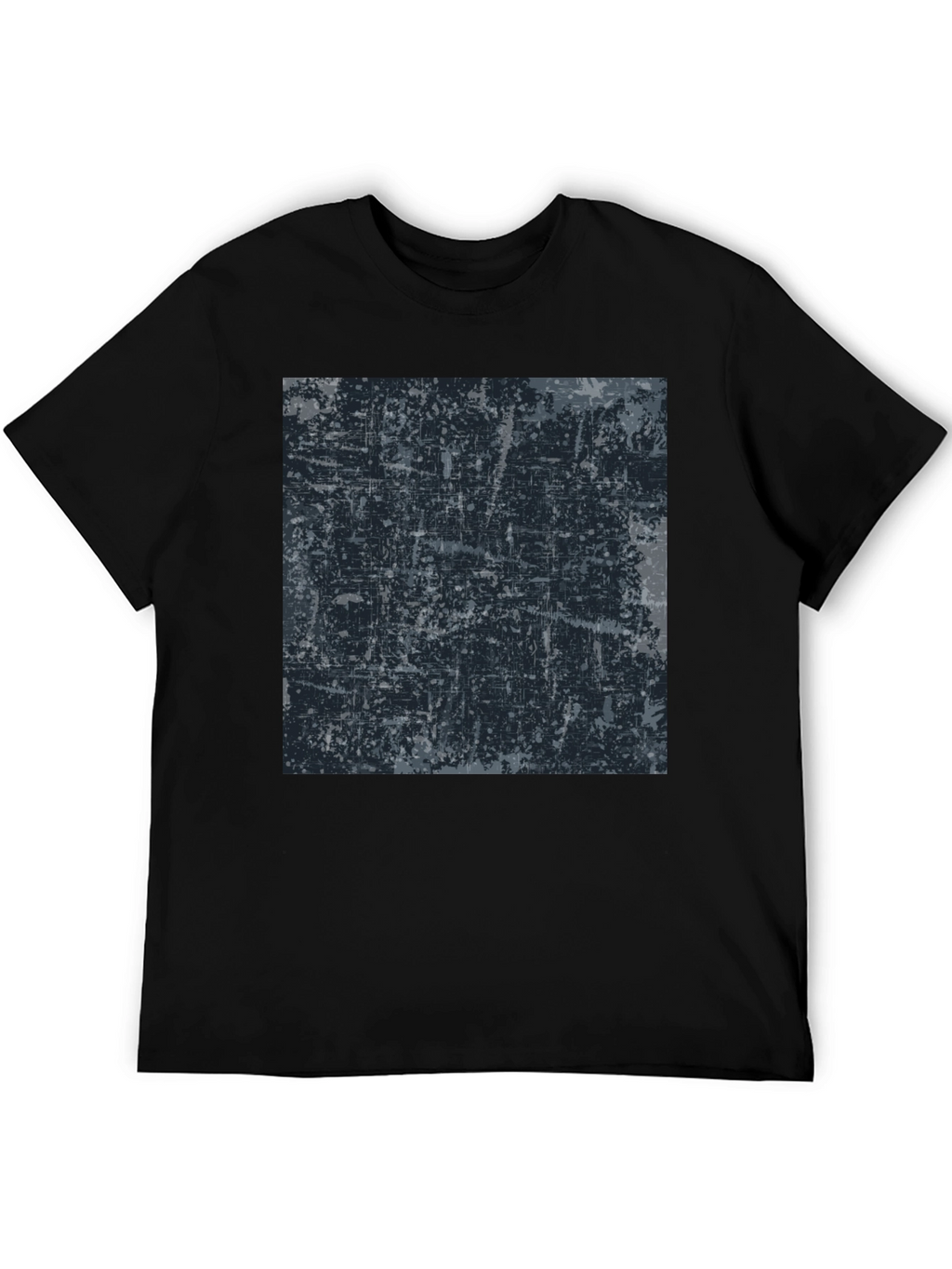 Abstract Graphic Print Black Tee