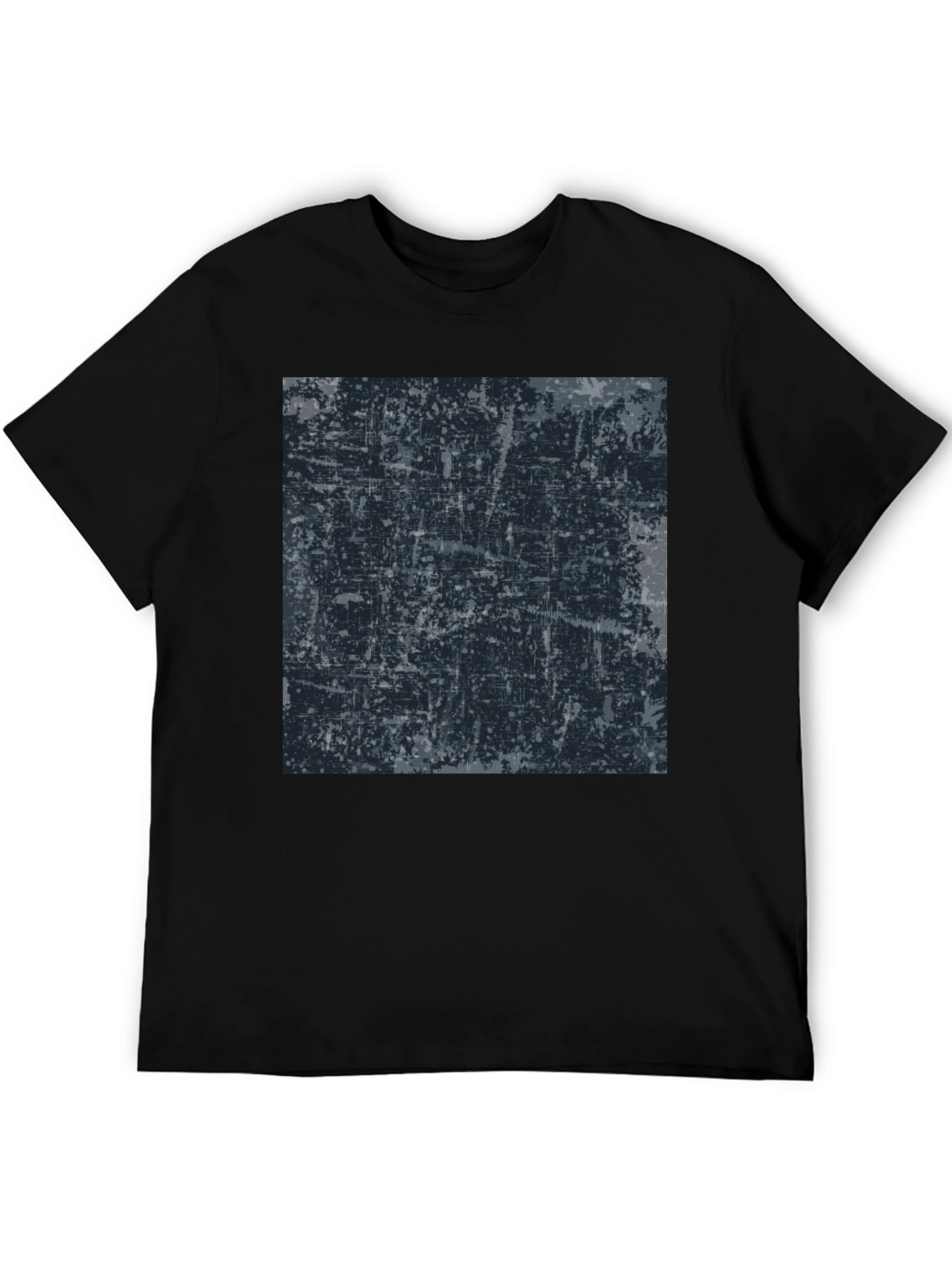 Abstract Graphic Print Black Tee