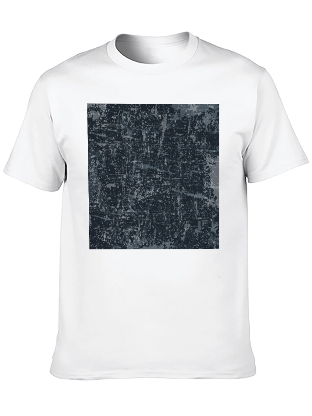 Abstract Graphic Print Black Tee