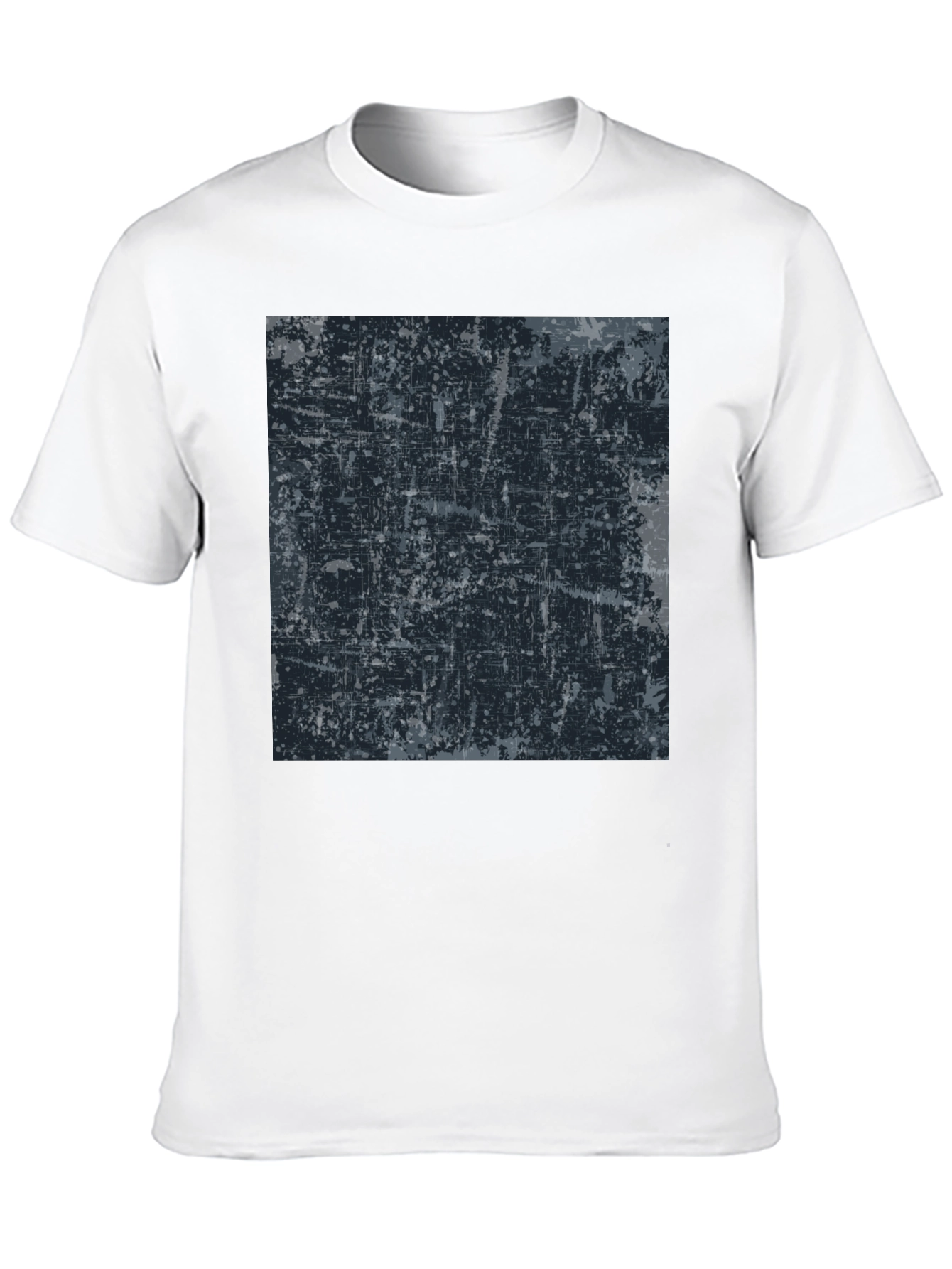 Abstract Graphic Print Black Tee