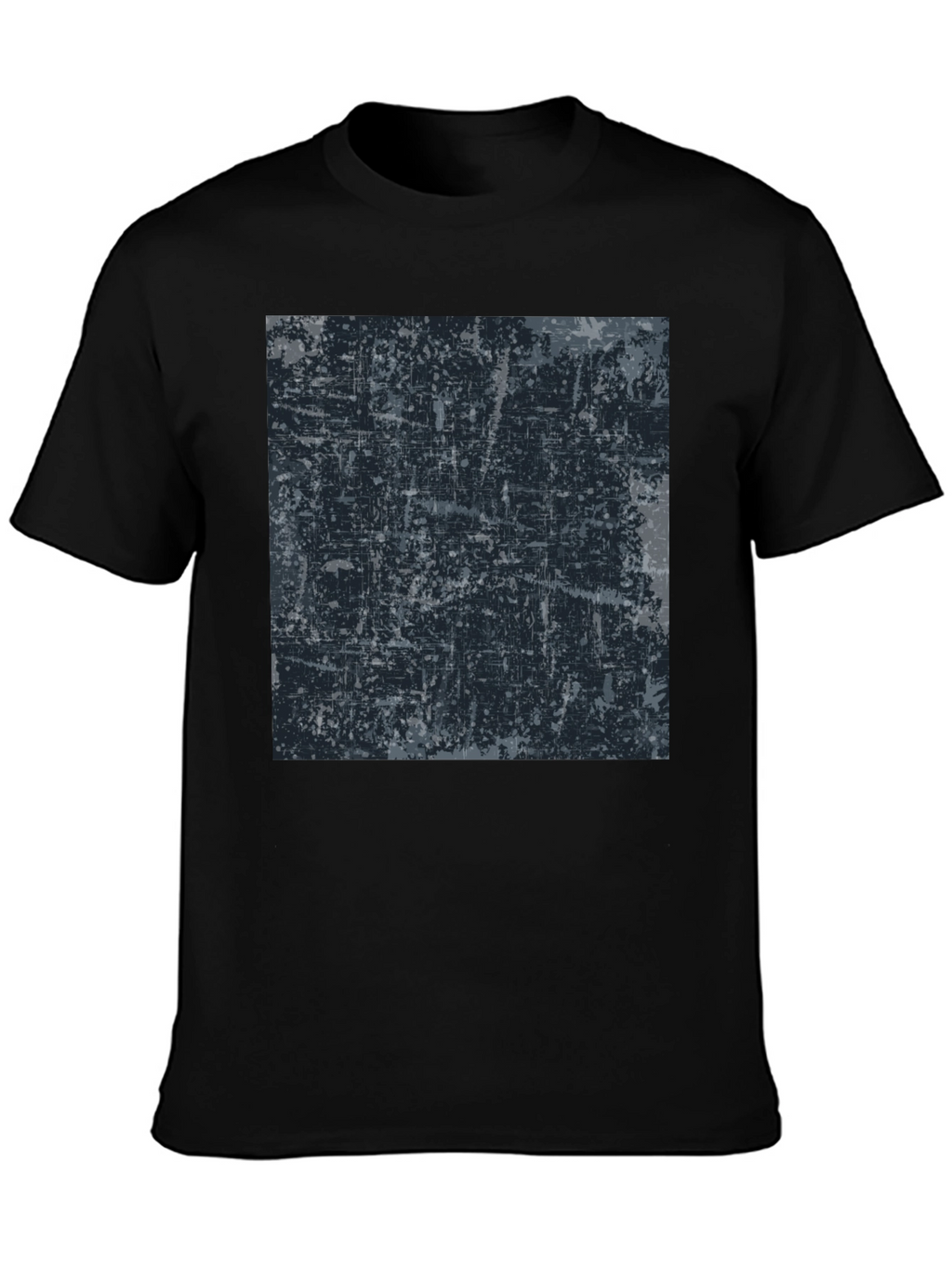 Abstract Graphic Print Black Tee