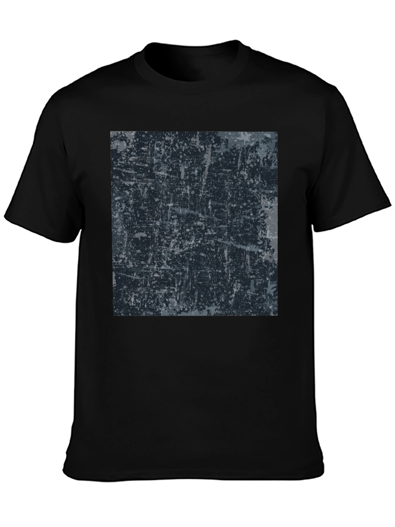 Abstract Graphic Print Black Tee