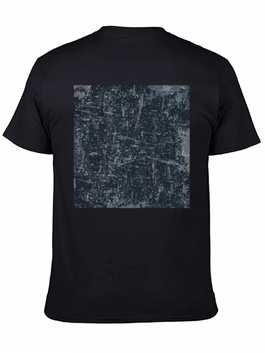 Abstract Graphic Print Black Tee