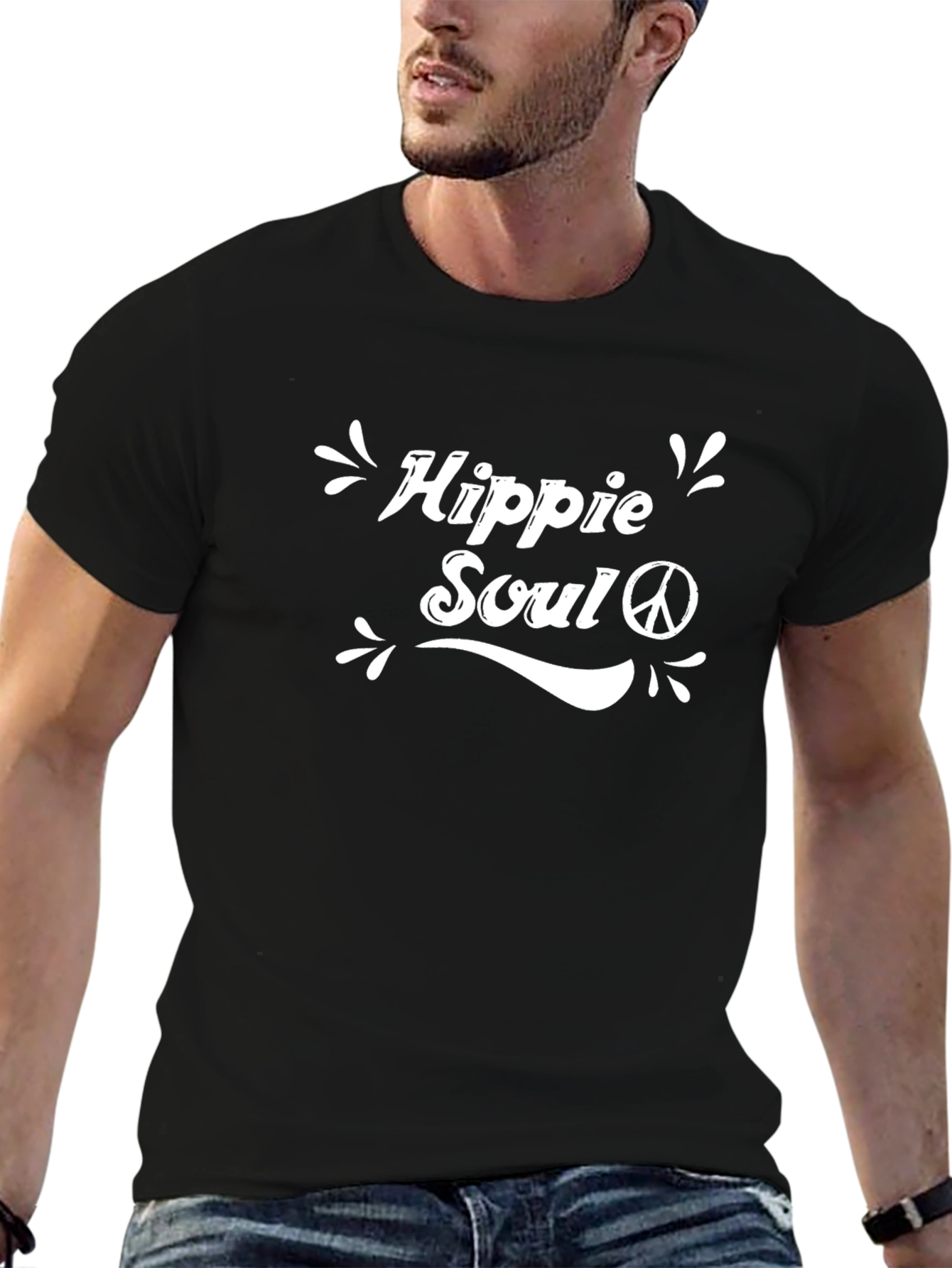 Hippie Soul Graphic T-Shirt - Black