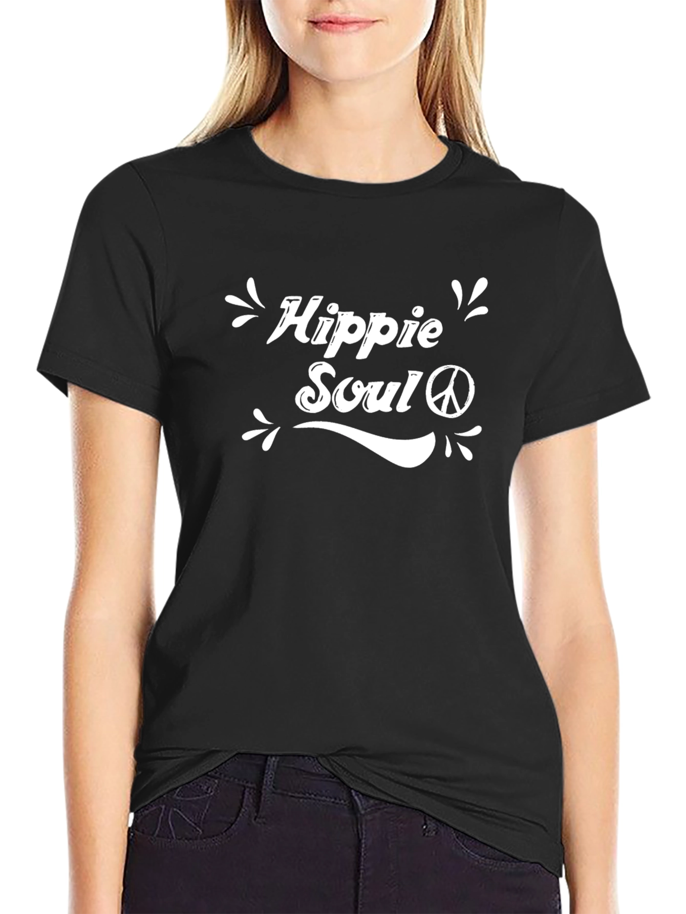 Hippie Soul Graphic T-Shirt - Black
