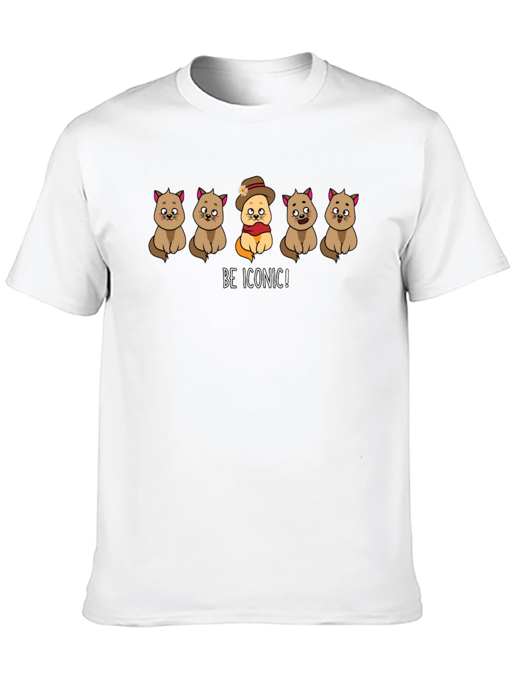 Be Iconic! Cats Graphic T-Shirt