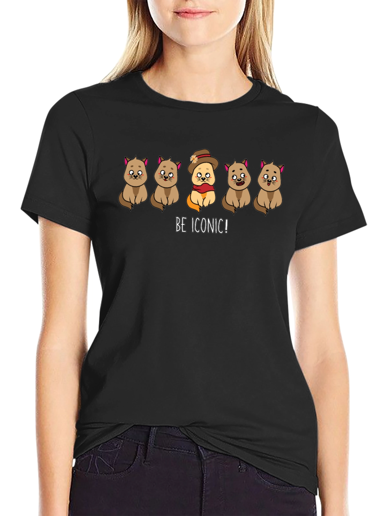 Be Iconic! Cats Graphic T-Shirt
