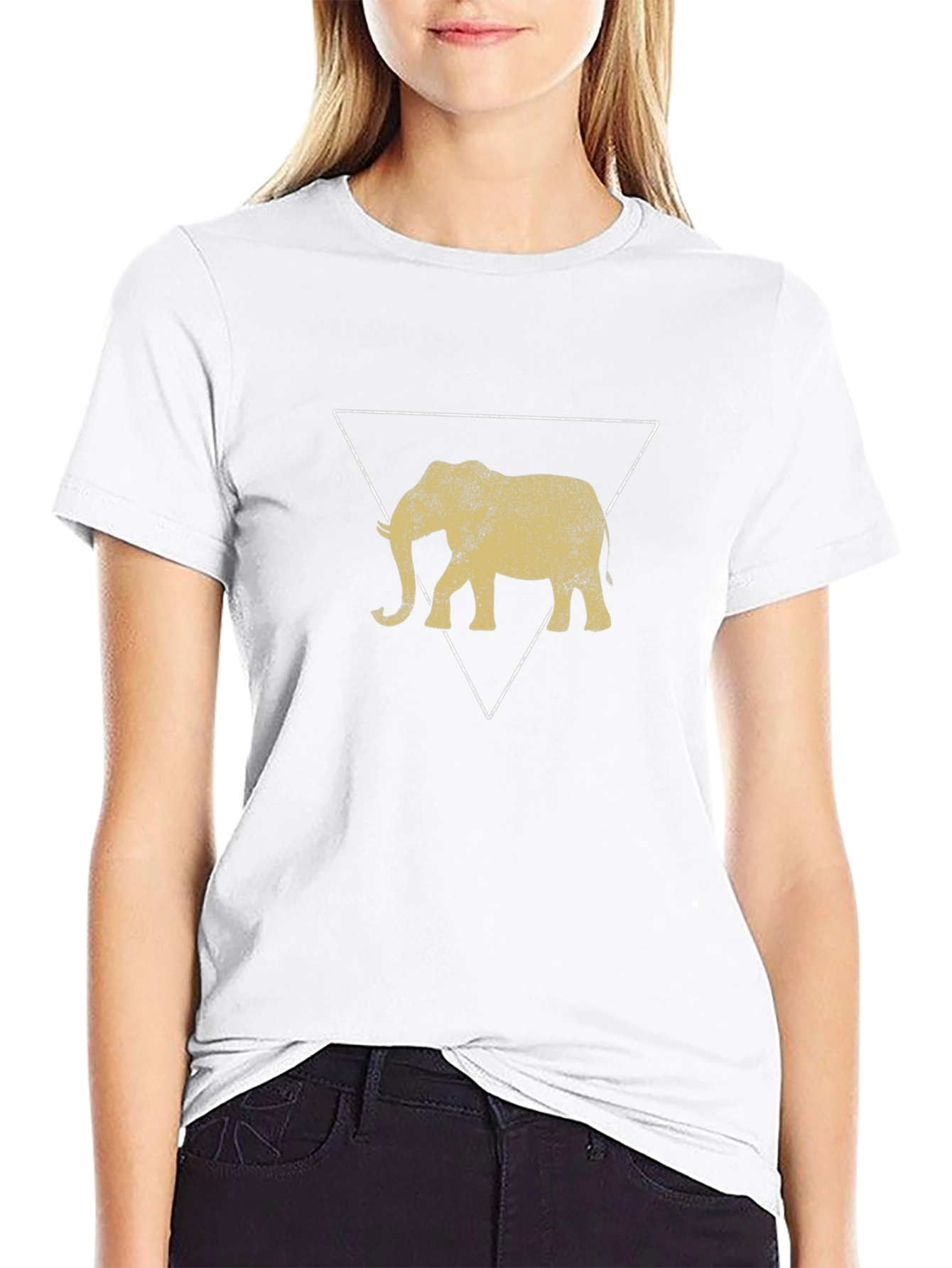 Elephant Triangle T-Shirt - Stylish Graphic Tee