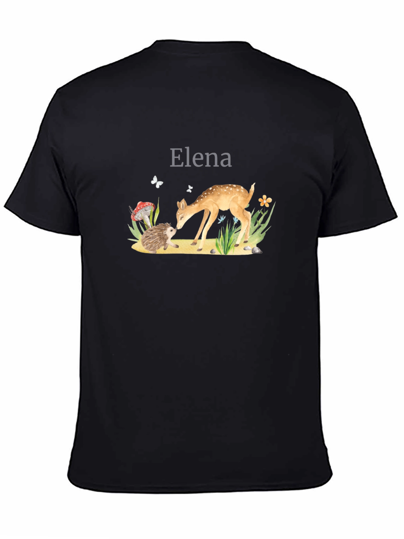Elena Forest Friends Black T-Shirt