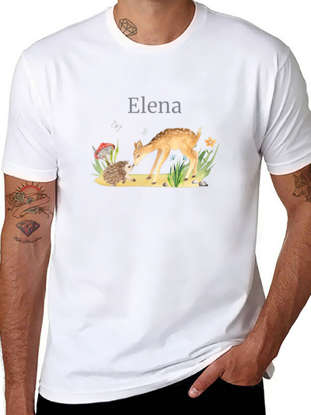 Elena Forest Friends Black T-Shirt