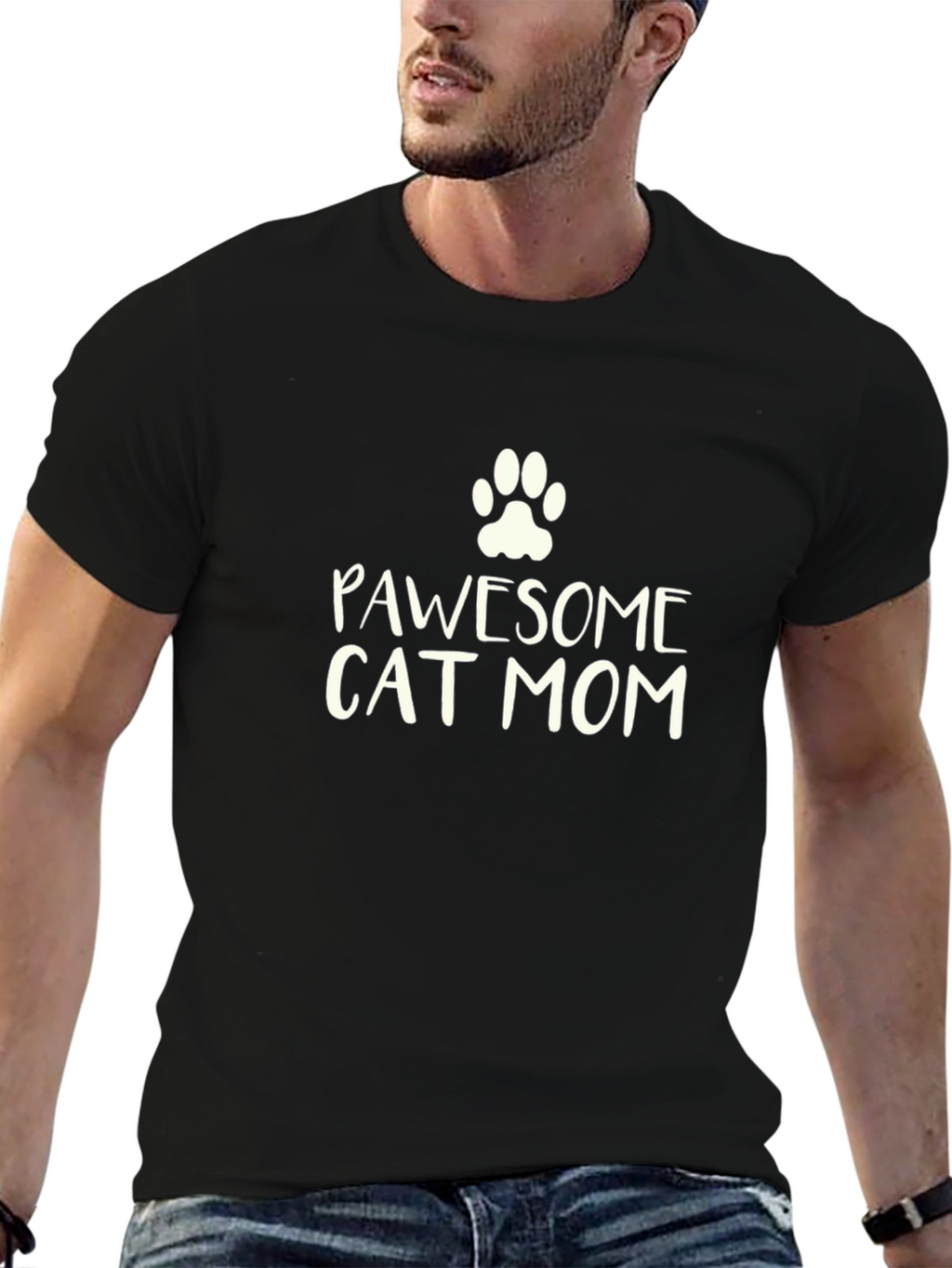 Pawsome Cat Mom T-Shirt