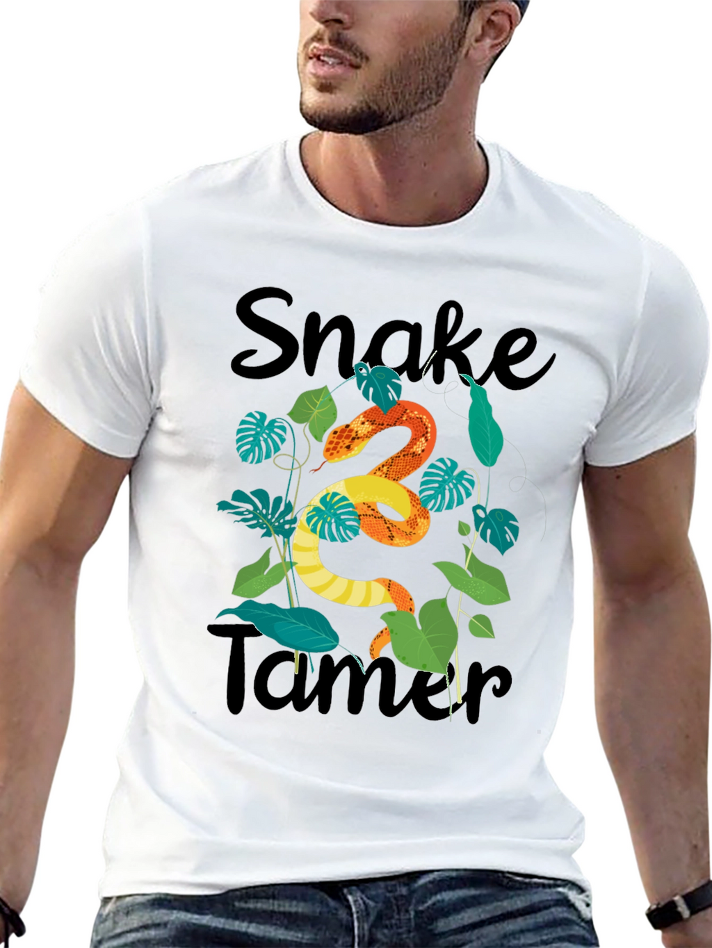 Snake Tamer Graphic Tee - Black