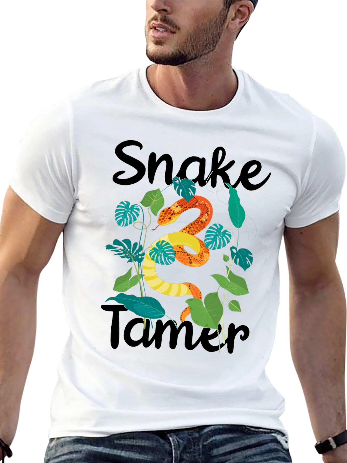 Snake Tamer Graphic Tee - Black