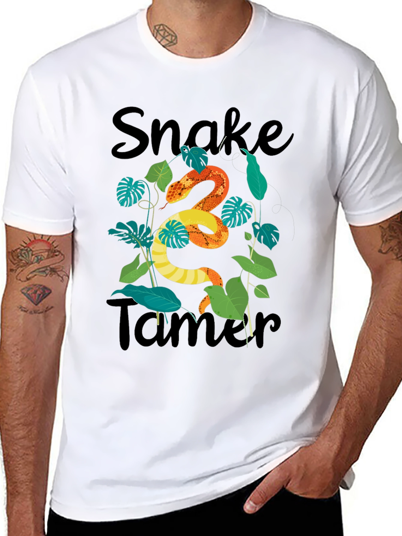 Snake Tamer Graphic Tee - Black