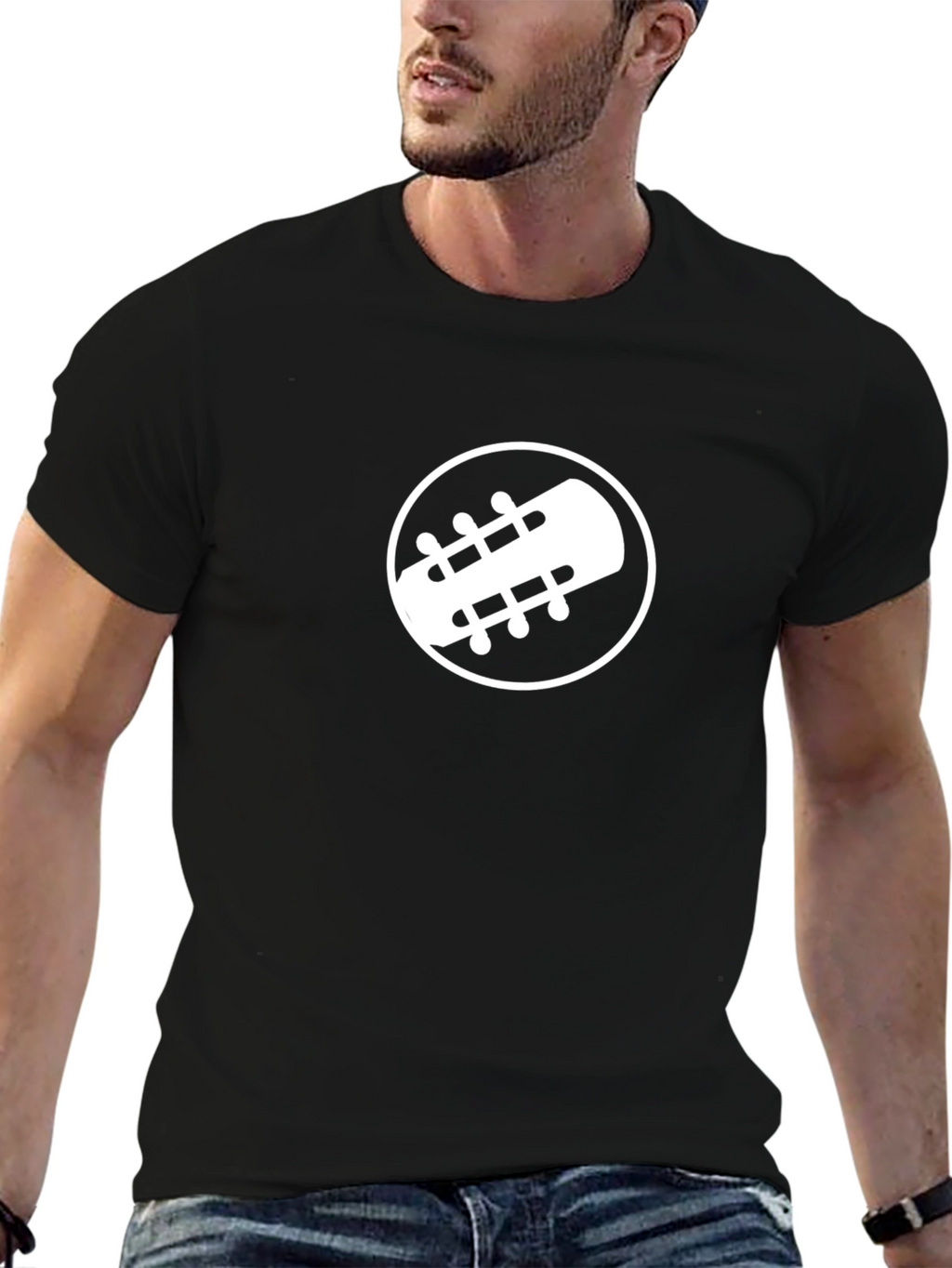 Guitar Headstock Graphic Tee - Music Lovers T-Shirt