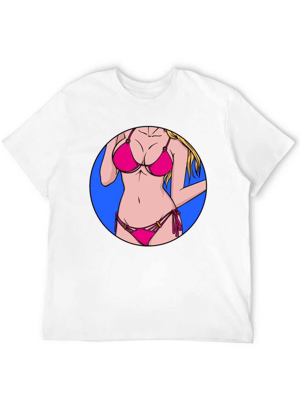 Bikini Girl Graphic T-Shirt - Black Cotton Tee