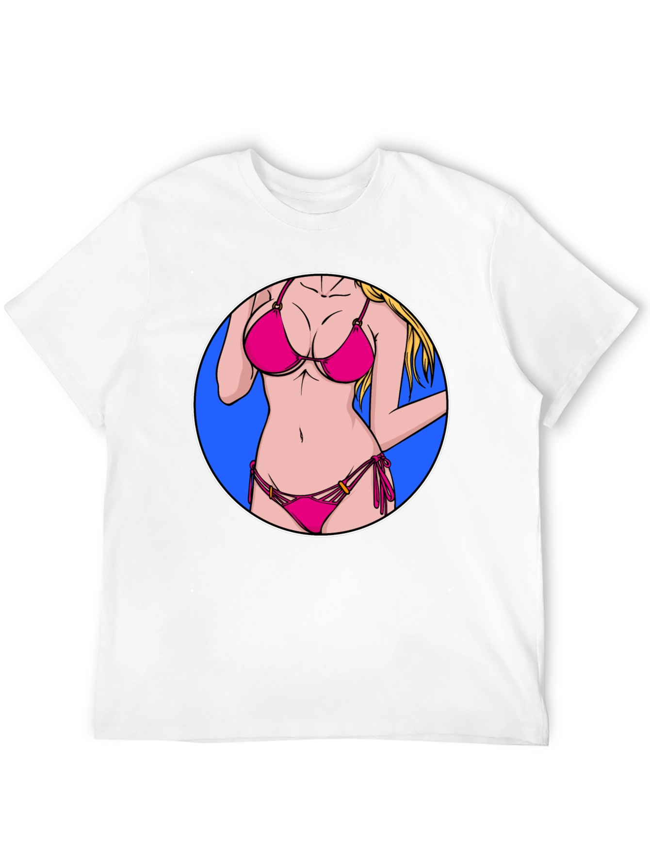 Bikini Girl Graphic T-Shirt - Black Cotton Tee