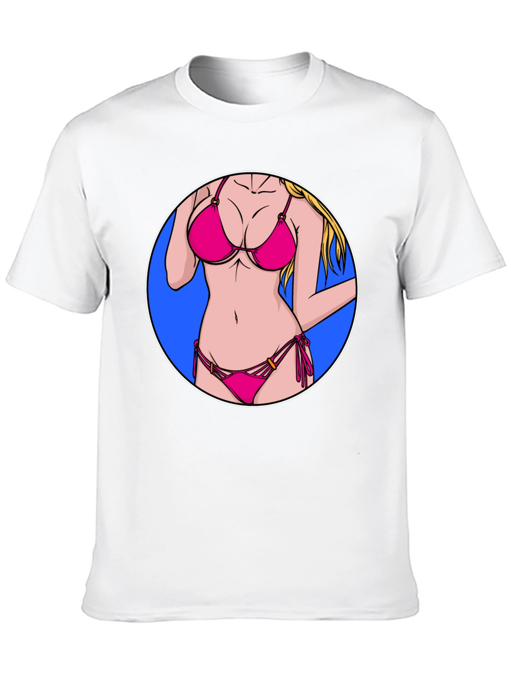 Bikini Girl Graphic T-Shirt - Black Cotton Tee