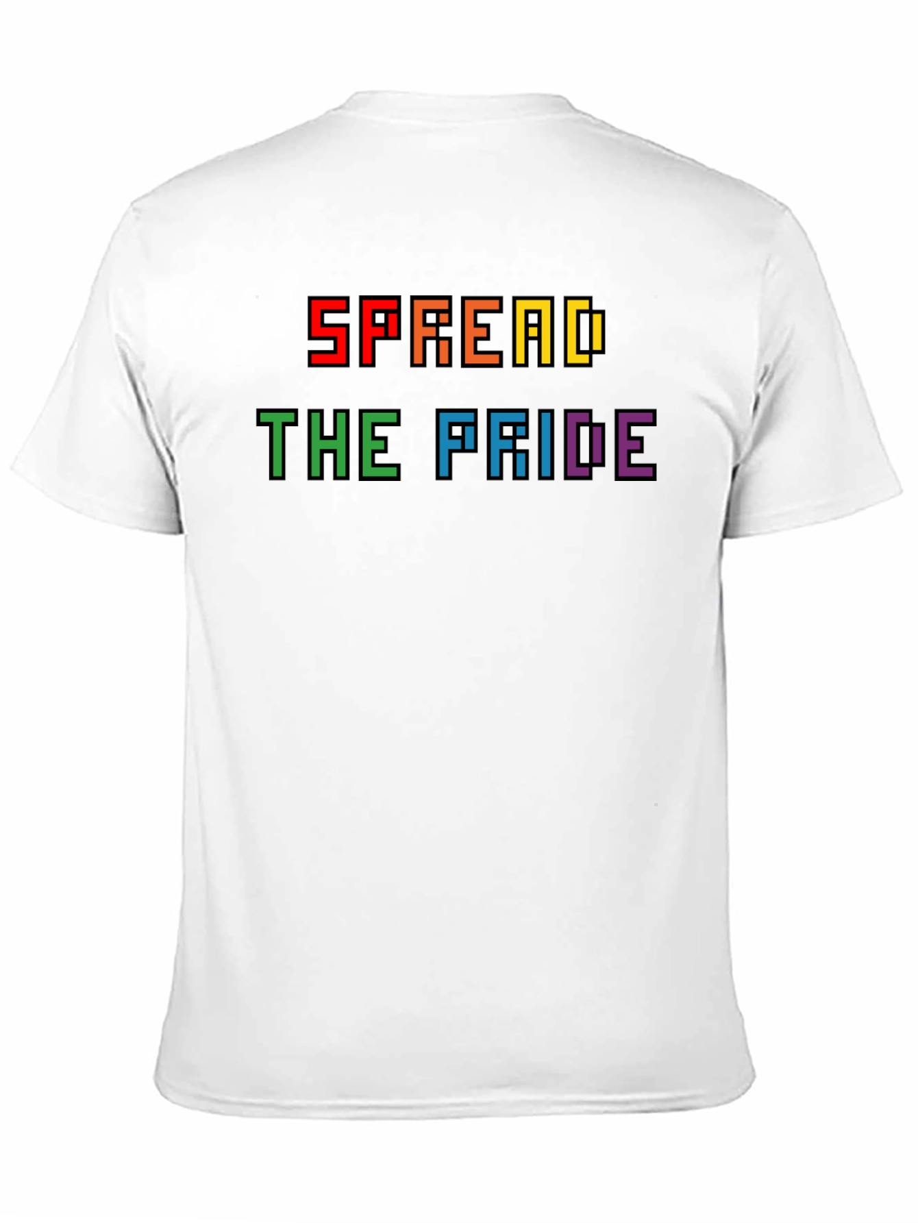 Spread the Pride T-Shirt - Rainbow Pixel Design