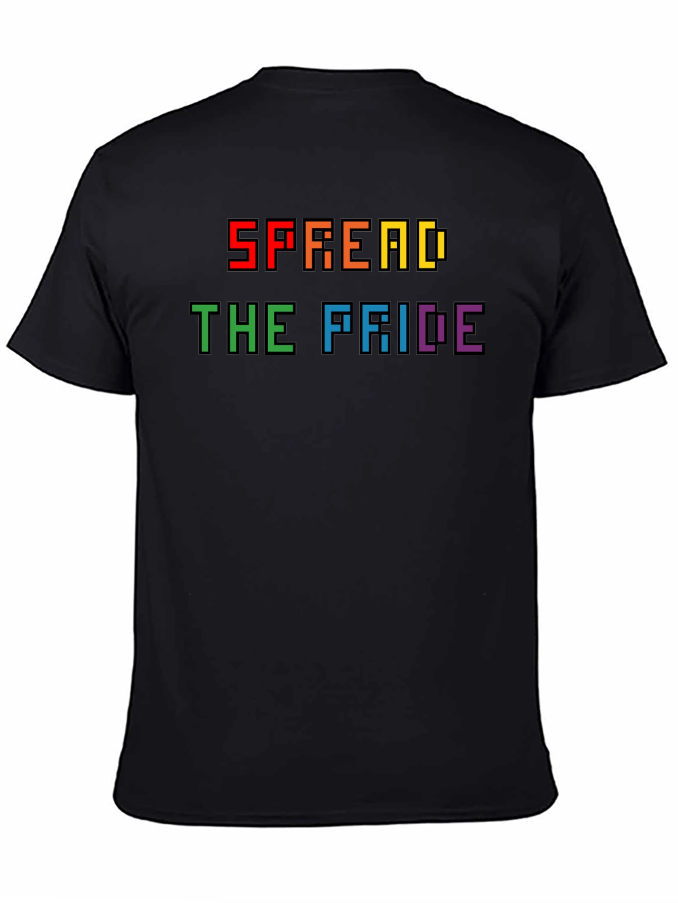 Spread the Pride T-Shirt - Rainbow Pixel Design