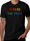 Spread the Pride T-Shirt - Rainbow Pixel Design