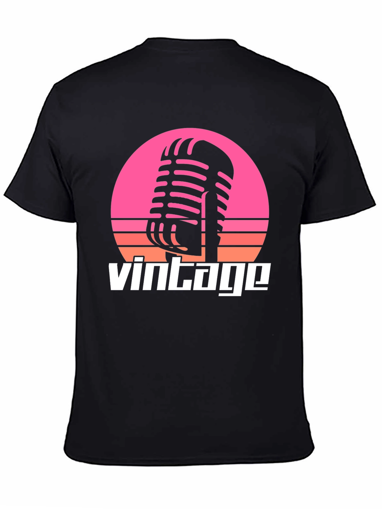Retro Microphone Vintage T-Shirt - Classic Music Style