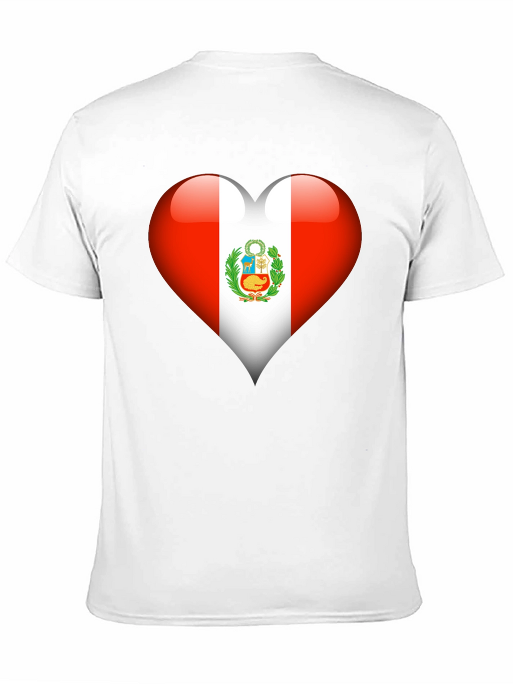 Peru Flag Heart T-Shirt - Show Your Pride