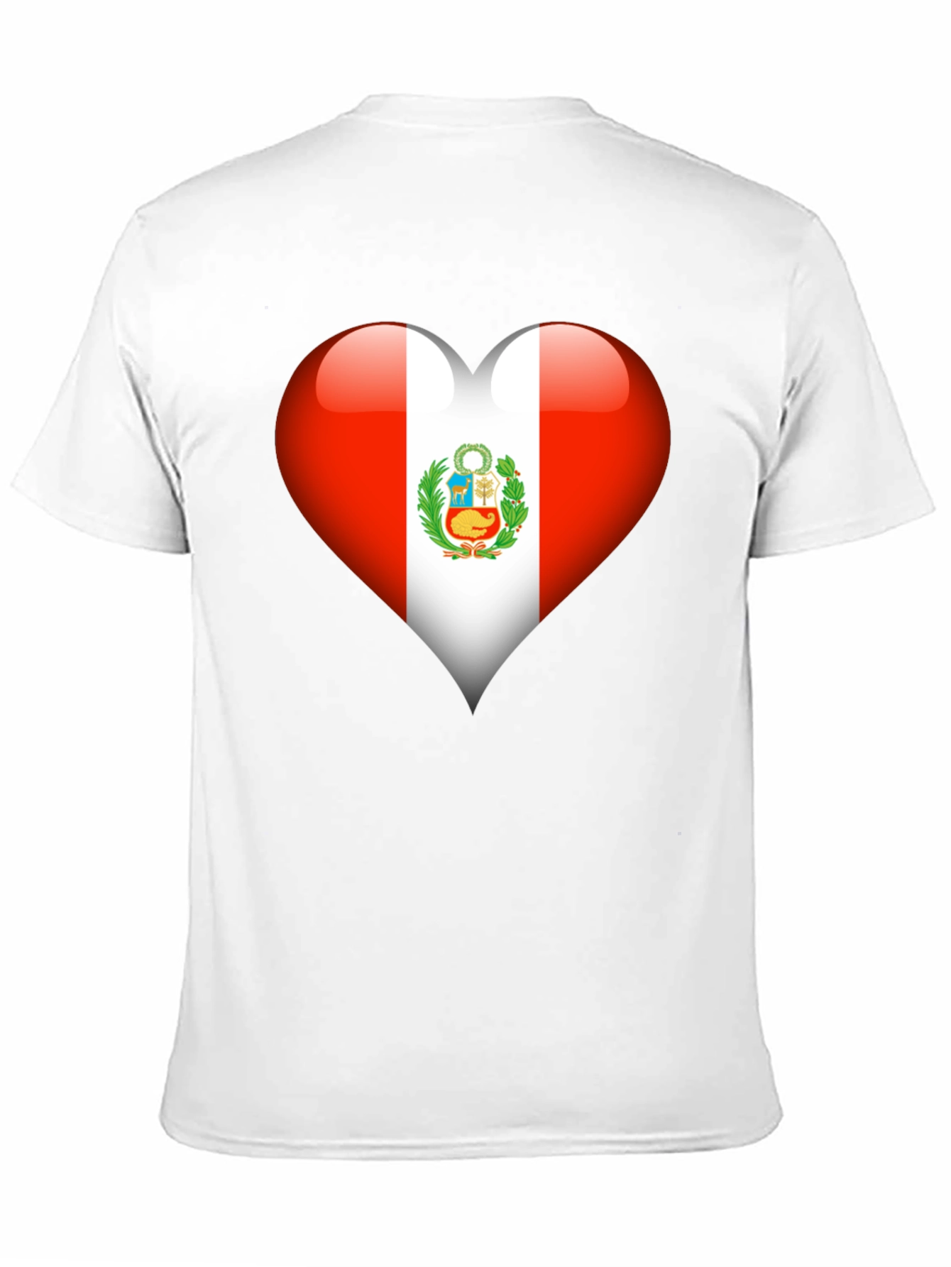 Peru Flag Heart T-Shirt - Show Your Pride