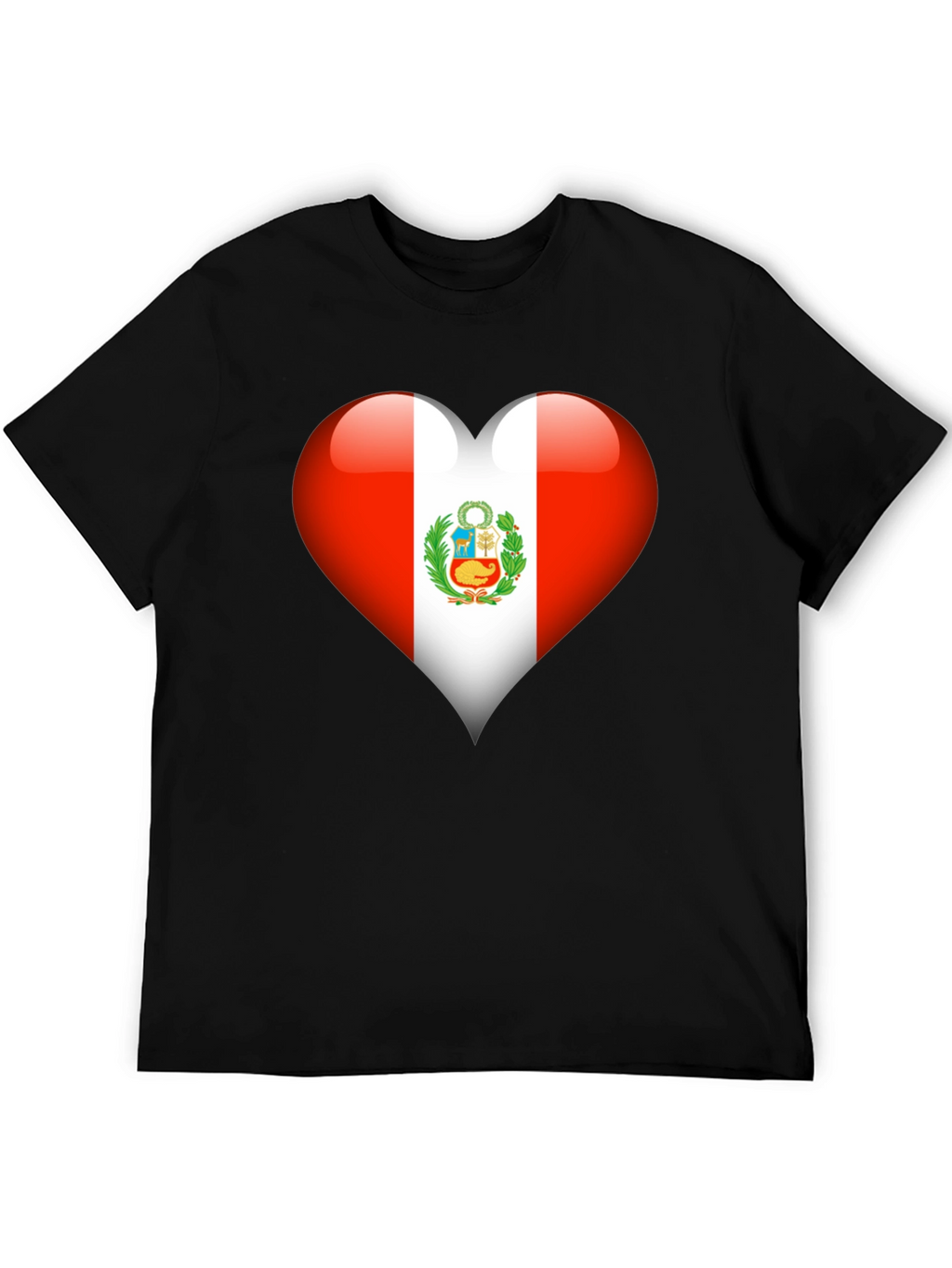 Peru Flag Heart T-Shirt - Show Your Pride