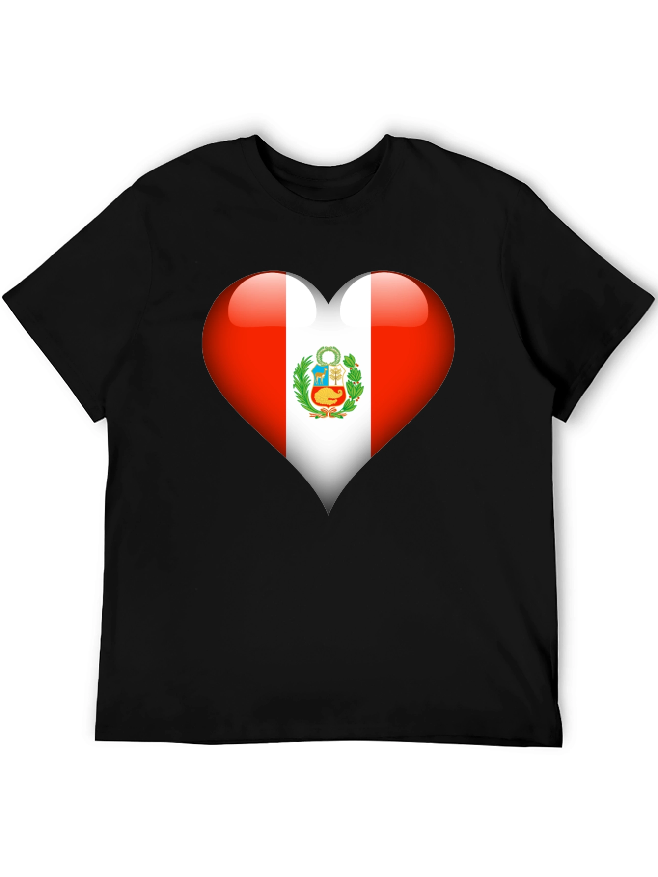 Peru Flag Heart T-Shirt - Show Your Pride