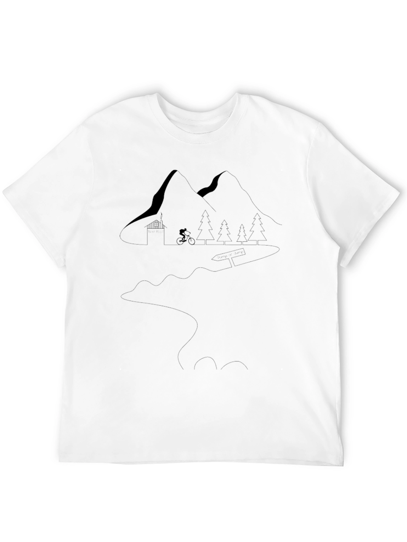 Mountain Biking Adventure Tee - Black