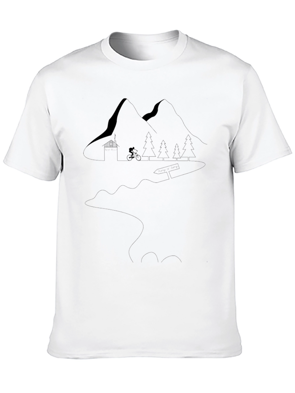Mountain Biking Adventure Tee - Black