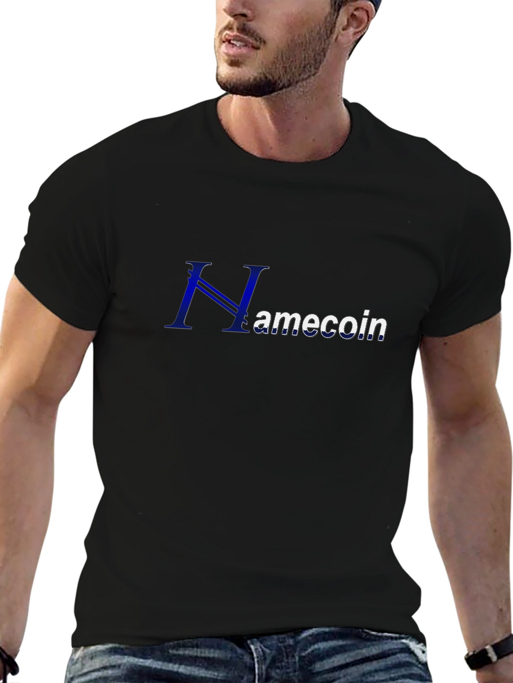 Namecoin Black Graphic Tee - Crypto Enthusiast