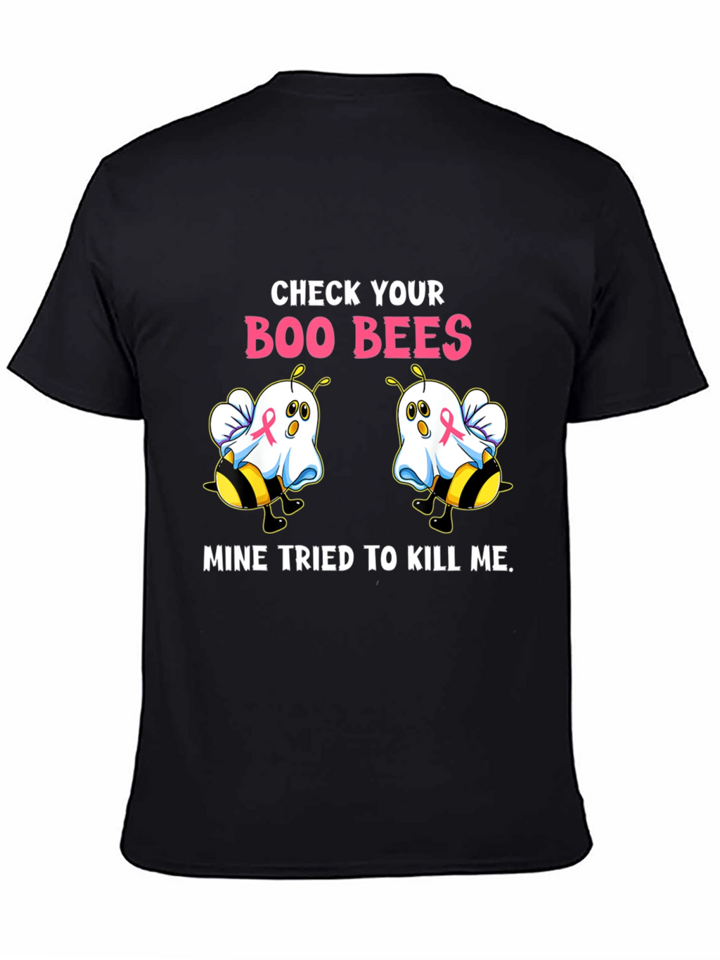 Boo Bees T-Shirt Breast Cancer Awareness Halloween Tee