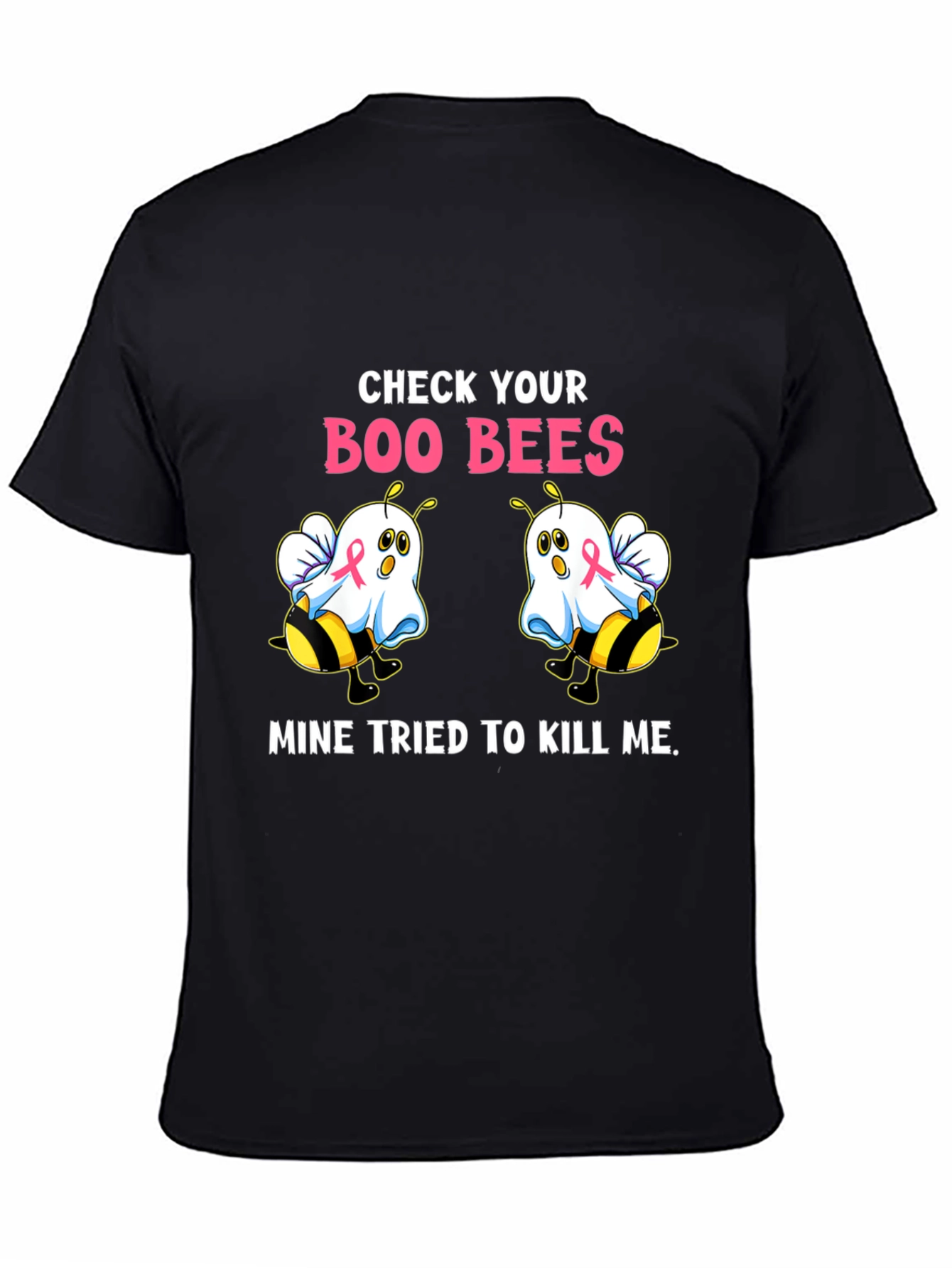 Boo Bees T-Shirt Breast Cancer Awareness Halloween Tee