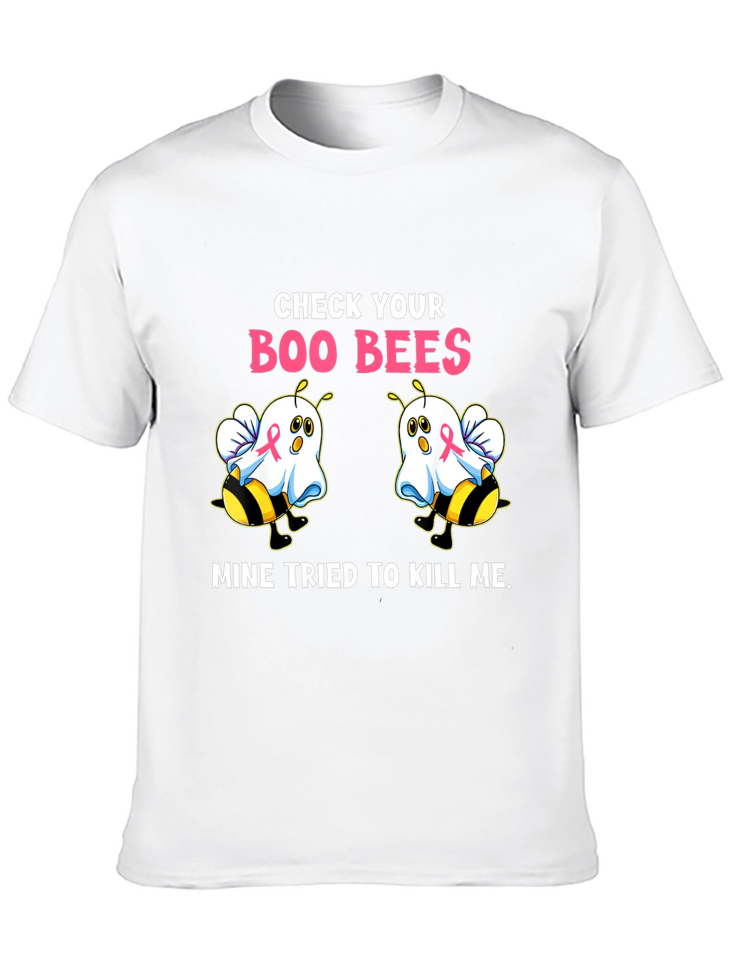 Boo Bees T-Shirt Breast Cancer Awareness Halloween Tee
