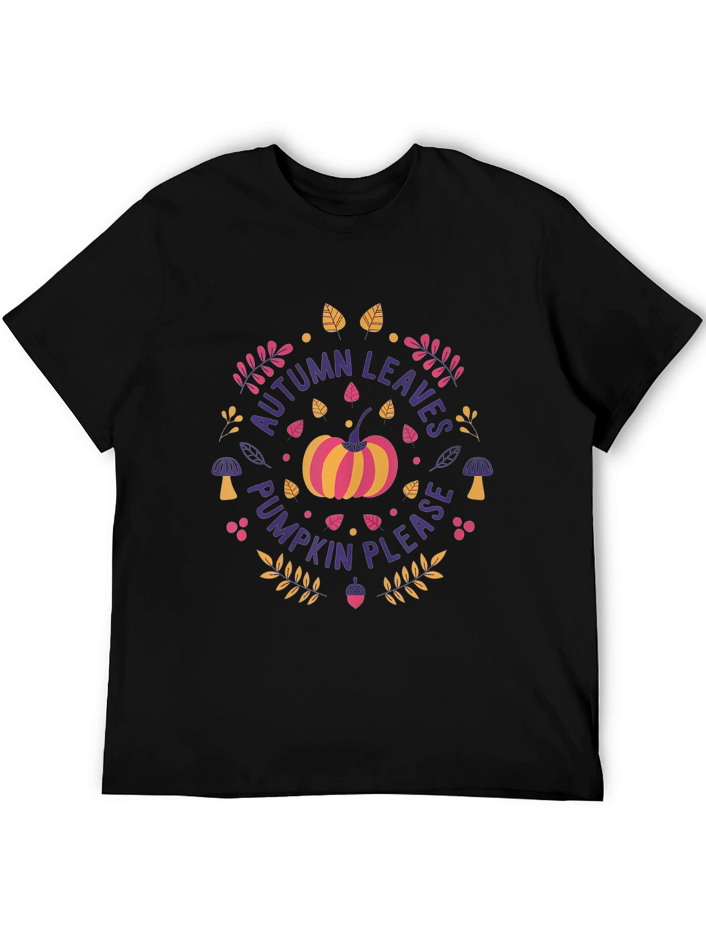 Autumn Leaves Pumpkin Please T-Shirt