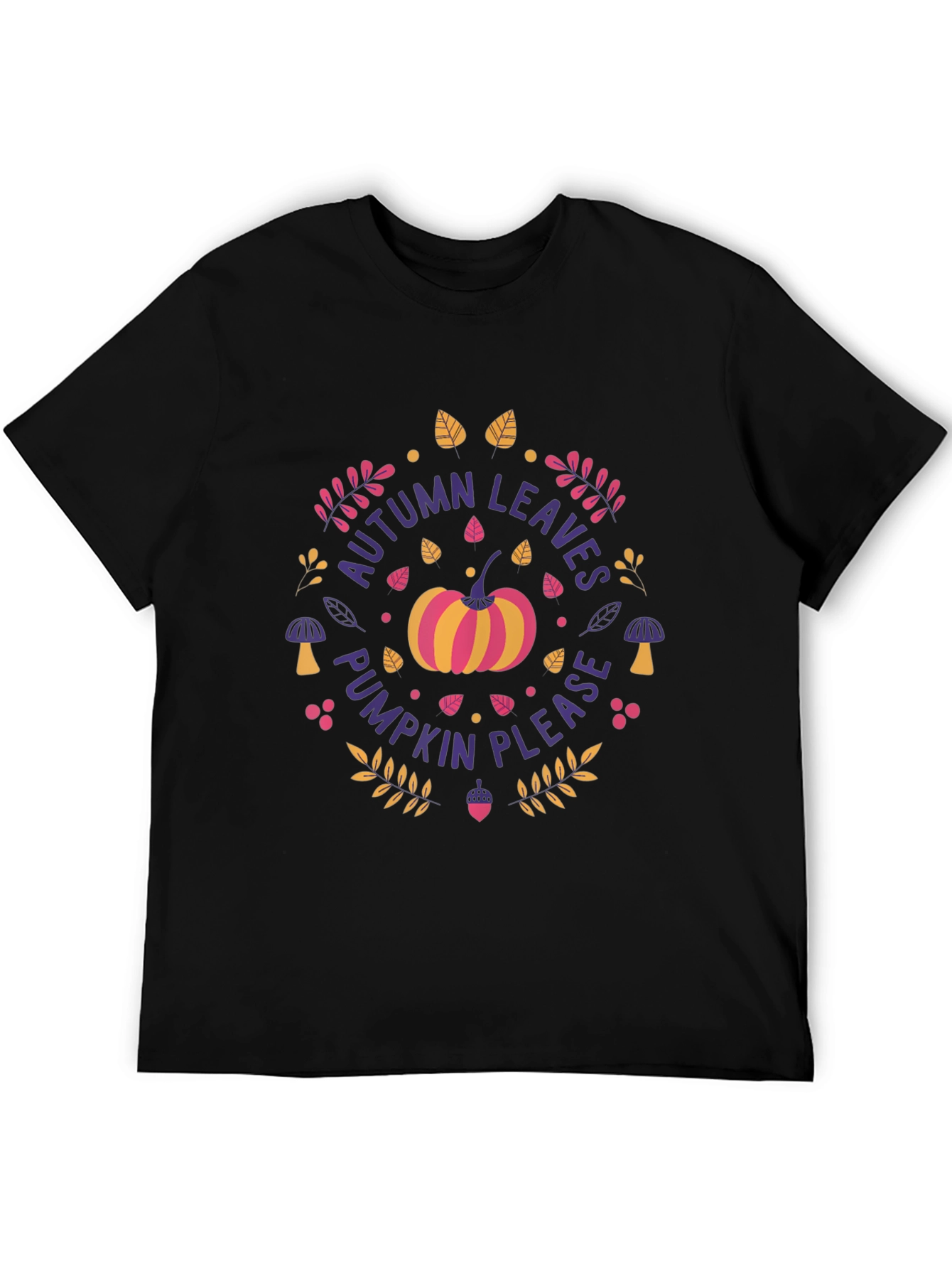 Autumn Leaves Pumpkin Please T-Shirt