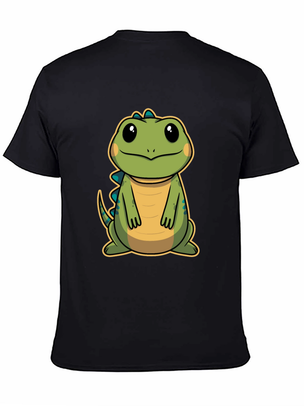 Cute Cartoon Dinosaur T-Shirt - Black