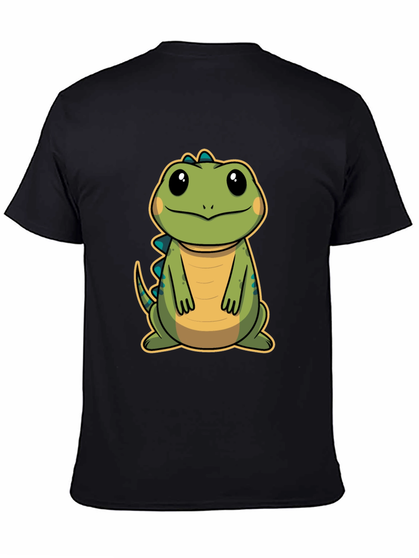 Cute Cartoon Dinosaur T-Shirt - Black