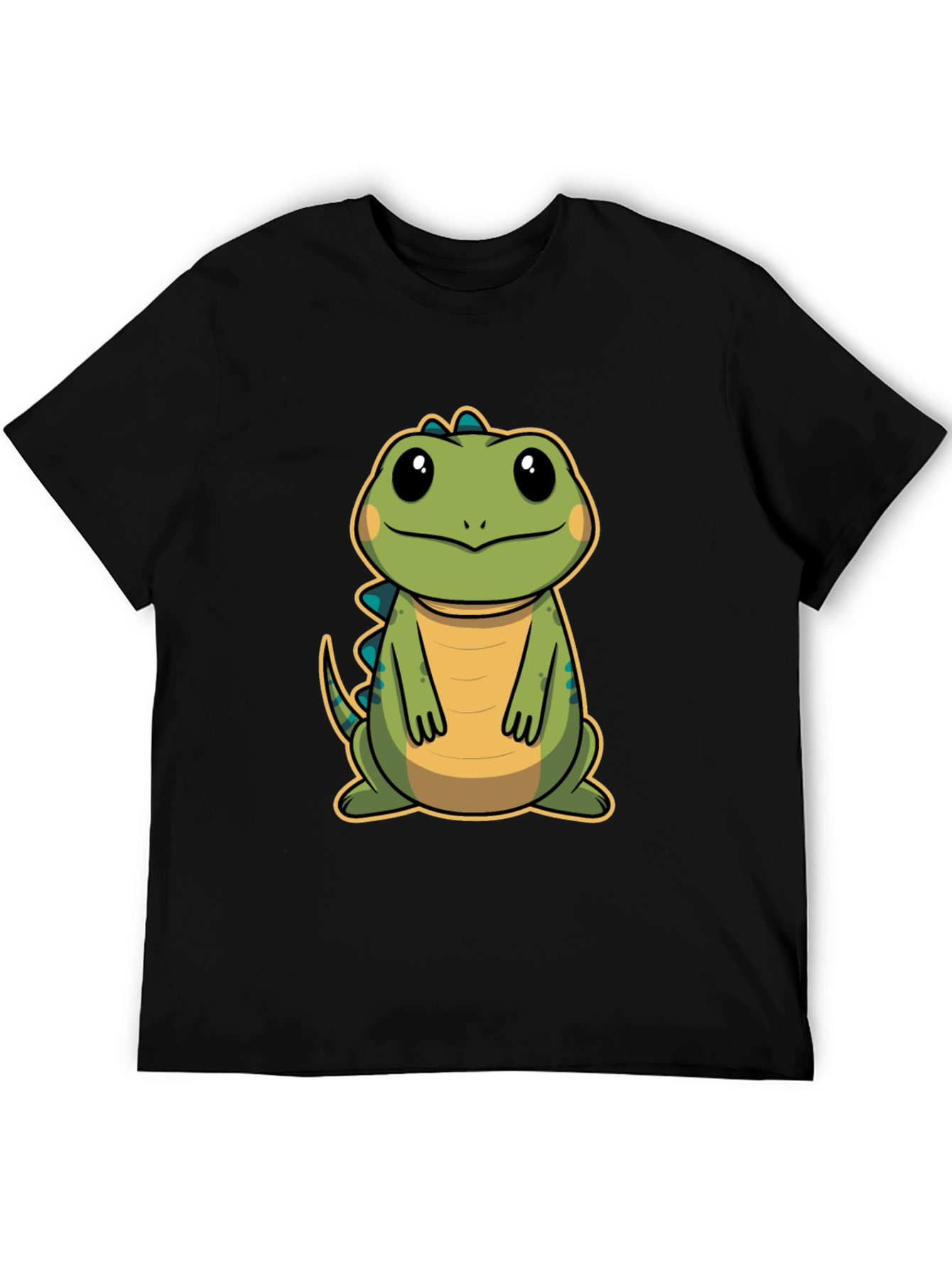 Cute Cartoon Dinosaur T-Shirt - Black