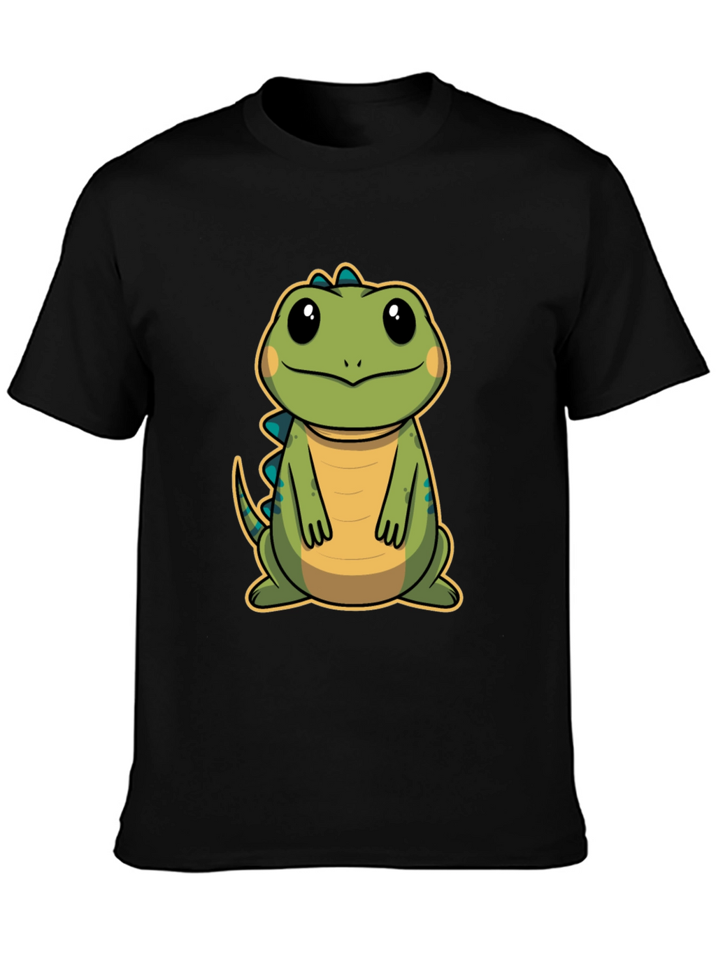 Cute Cartoon Dinosaur T-Shirt - Black