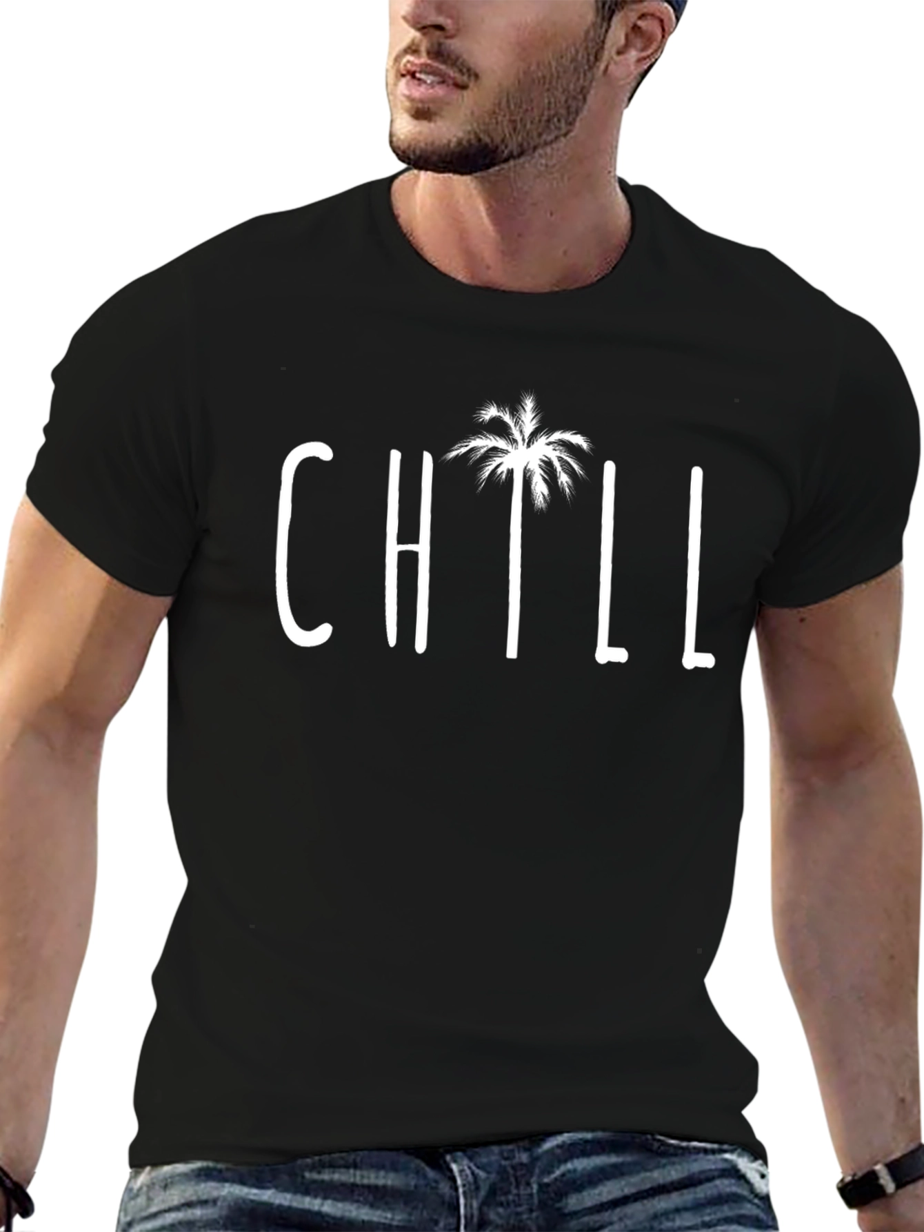 Chill Palm Tree Graphic Tee - Relaxed Vibe