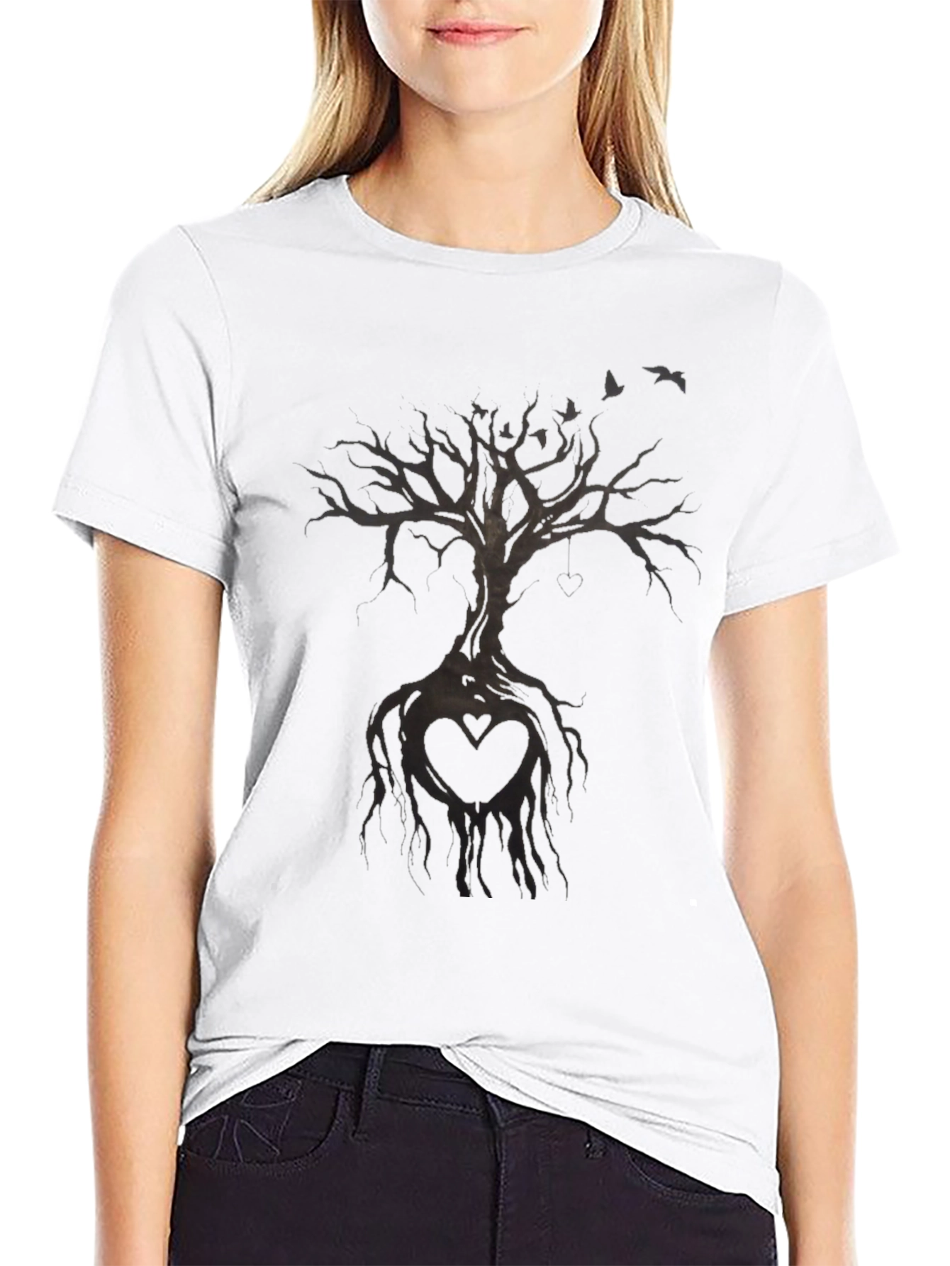 Heart Tree Black T-Shirt