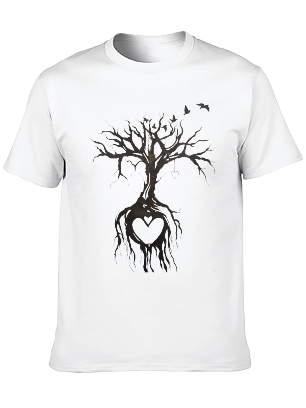 Heart Tree Black T-Shirt