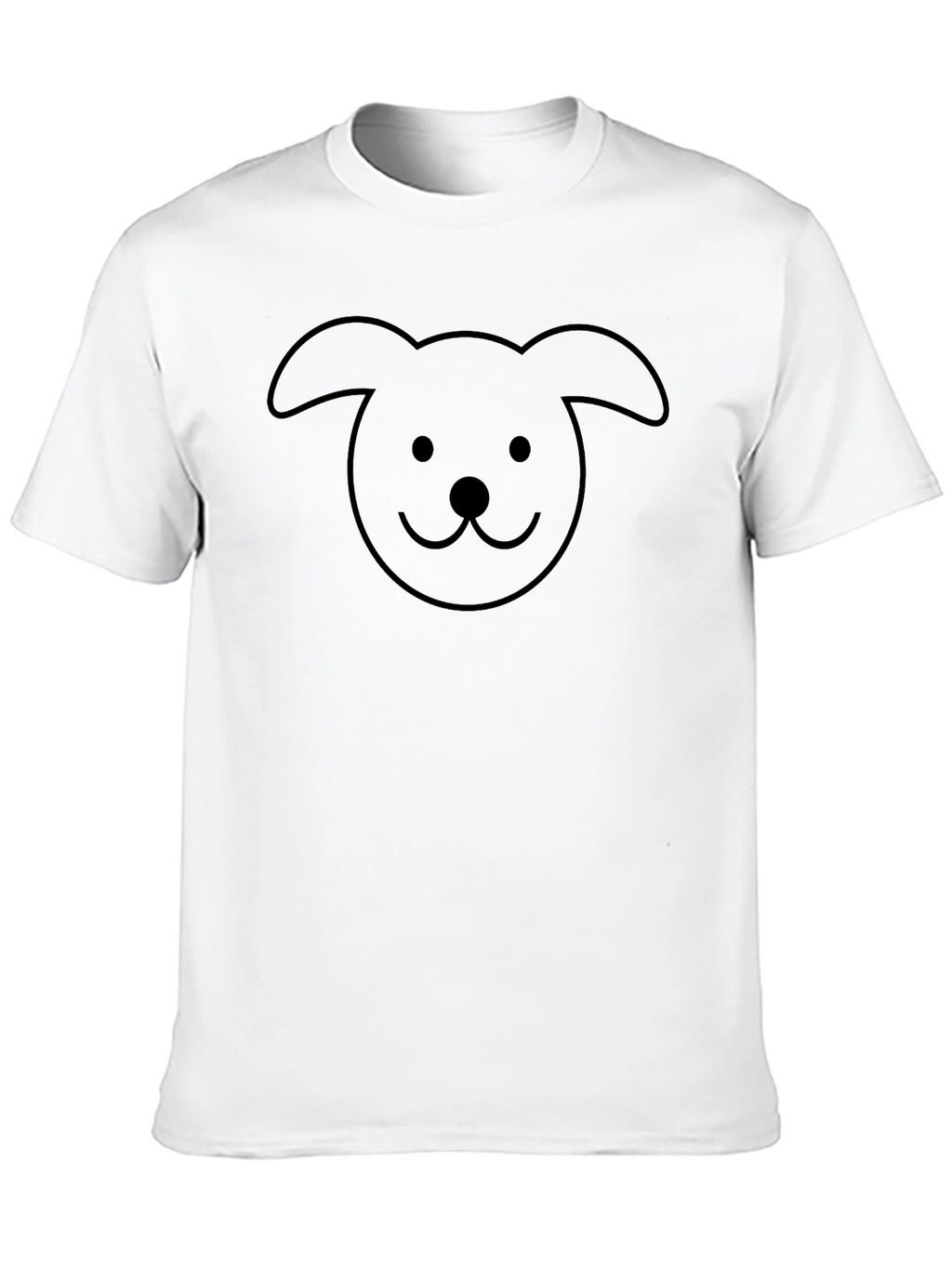 Black Dog Face Graphic T-Shirt - Unisex
